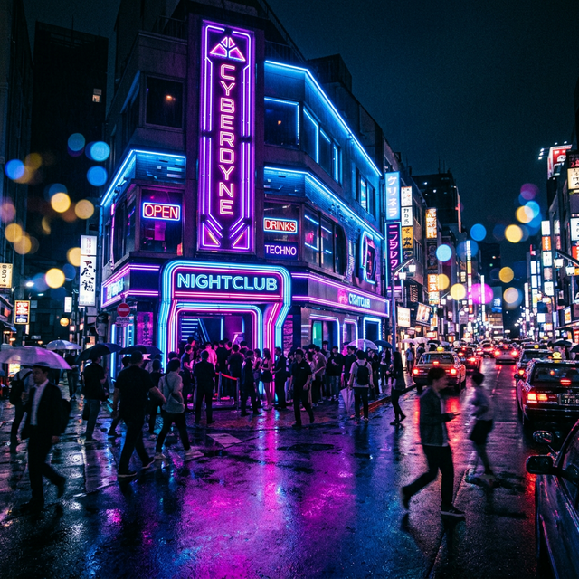 Nightlife cityscape
